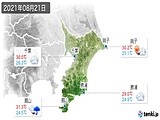 2021年08月21日の千葉県の実況天気