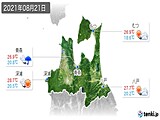 2021年08月21日の青森県の実況天気