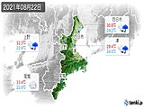 2021年08月22日の三重県の実況天気