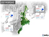 2021年08月24日の三重県の実況天気