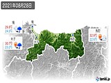 2021年08月28日の鳥取県の実況天気