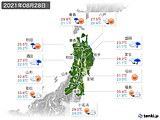 実況天気(2021年08月28日)