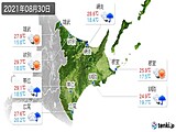 2021年08月30日の道東の実況天気