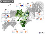 2021年08月31日の近畿地方の実況天気