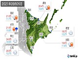 2021年09月05日の道東の実況天気