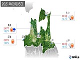 2021年09月05日の青森県の実況天気