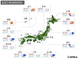 2021年09月05日の実況天気