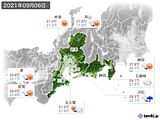 2021年09月06日の東海地方の実況天気