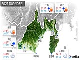 2021年09月06日の静岡県の実況天気