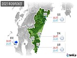 2021年09月06日の宮崎県の実況天気