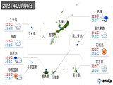 2021年09月06日の沖縄県の実況天気