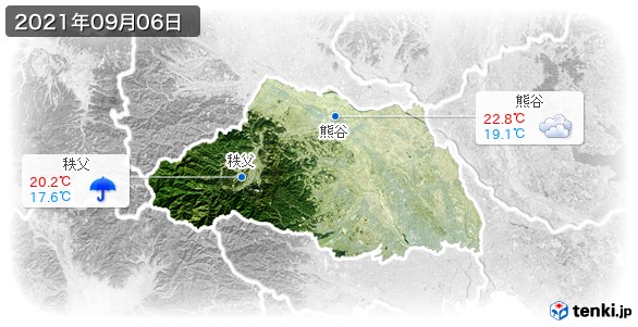 埼玉県(2021年09月06日の天気