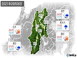 実況天気(2021年09月06日)