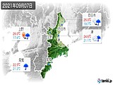 2021年09月07日の三重県の実況天気