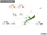 2021年09月08日の沖縄地方の実況天気