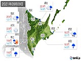 2021年09月09日の道東の実況天気