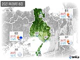 2021年09月16日の兵庫県の実況天気