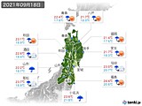 2021年09月18日の東北地方の実況天気