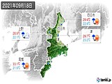 2021年09月18日の三重県の実況天気