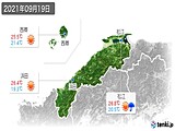 2021年09月19日の島根県の実況天気