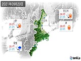 2021年09月20日の三重県の実況天気