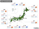 実況天気(2021年09月26日)