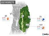 2021年09月27日の岩手県の実況天気