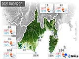 2021年09月29日の静岡県の実況天気