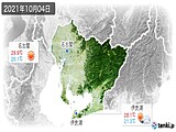 2021年10月04日の愛知県の実況天気