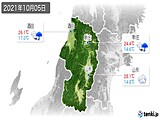 2021年10月05日の山形県の実況天気