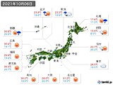 実況天気(2021年10月06日)