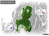 2021年10月07日の岐阜県の実況天気