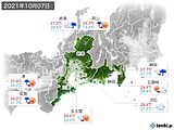 実況天気(2021年10月07日)