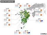 実況天気(2021年10月07日)