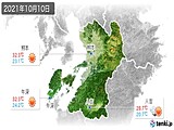 2021年10月10日の熊本県の実況天気
