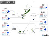 実況天気(2021年10月11日)