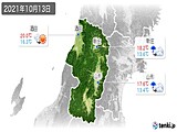 2021年10月13日の山形県の実況天気