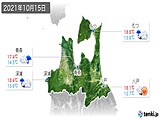 2021年10月15日の青森県の実況天気