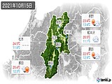 実況天気(2021年10月15日)