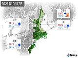 実況天気(2021年10月17日)