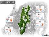 実況天気(2021年10月18日)