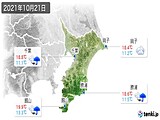 2021年10月21日の千葉県の実況天気