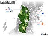 2021年10月21日の山形県の実況天気