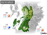 2021年10月22日の熊本県の実況天気