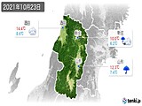 2021年10月23日の山形県の実況天気