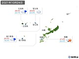 実況天気(2021年10月24日)