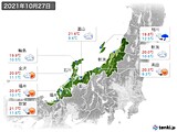 2021年10月27日の北陸地方の実況天気