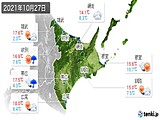 2021年10月27日の道東の実況天気