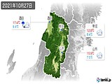 2021年10月27日の山形県の実況天気