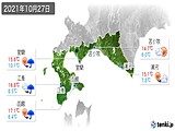 実況天気(2021年10月27日)